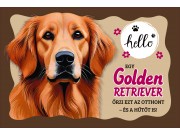 CQ06985 Tálalátét - lábtörlő Golden Retriever kutyás 60x40cm