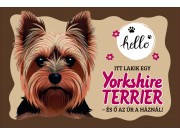 CQ06986 Tálalátét - lábtörlő Yorkshire Terrier kutyás 60x40cm