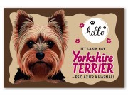 CQ06986 Tálalátét - lábtörlő Yorkshire Terrier kutyás 60x40cm