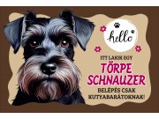 CQ06987 Tálalátét - lábtörlő Törpe Schnauzer kutyás 60x40cm