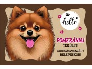 CQ06988 Tálalátét - lábtörlő Pomerániai kutyás 60x40cm