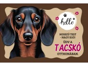 CQ06990 Tálalátét - lábtörlő Tacskó kutyás 60x40cm