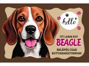 CQ06992 Tálalátét - lábtörlő Beagle kutyás 60x40cm