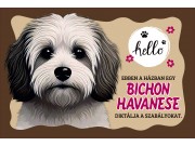 CQ06994 Tálalátét - lábtörlő Bichon Havanese kutyás 60x40cm