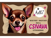 CQ06995 Tálalátét - lábtörlő Csivava kutyás 60x40cm