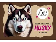 CQ06996 Tálalátét - lábtörlő Husky kutyás 60x40cm