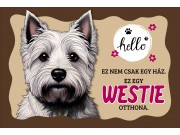 CQ06997 Tálalátét - lábtörlő Westie kutyás 60x40cm