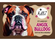 CQ06998 Tálalátét - lábtörlő Angol Bulldog kutyás 60x40cm