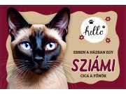 CQ07002 Tálalátét - lábtörlő Sziámi cicás 60x40cm