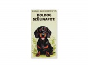 CQ07075 Hűtőmágnes Boldog Szülinapot tacsó 7,5x14cm