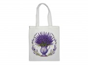 CQ07142 Vászontáska levendula vázában 35x40cm