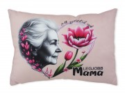 CQ07170 Díszpárna Legjobb Mama virágos 35x25cm