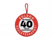 CQ07278 Edényalátét Boldog 40. Születésnapot 17x19cm