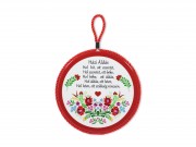 CQ07293 Edényalátét Házi áldás Kalocsai 17x19cm