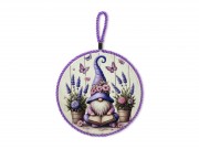 CQ07297 Edényalátét Levendulás manó 17x19cm