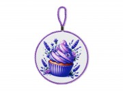 CQ07300 Edényalátét/falidísz Levendulás muffin 17x19cm