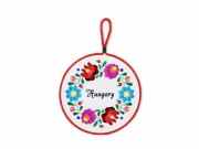 CQ07325 Edényalátét Hungary kerek kalocsai 17x19cm