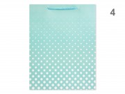 CQ07362 Ajándéktasak pöttyös pasztell óriás 30x12x41cm 4f