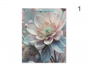 CQ07398 Ajándéktasak virágos glitteres nagy 26x10x32cm 4f