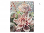 CQ07399 Ajándéktasak virágos glitteres óriás 30x12x41cm 4f