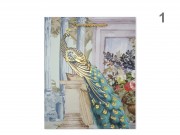 CQ07416 Ajándéktasak páva nagy 26x10x32cm 4f