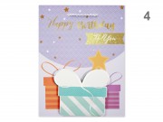 CQ07423 Ajándéktasak 3D Happy Birthday óriás 30x12x41cm 4f