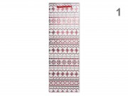 CQ07435 Ajándéktasak italos népies piros/fehér 12x9x35cm 4f