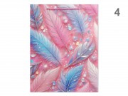 CQ07444 Ajándéktasak virágos glitteres óriás 31x12x40cm 4f