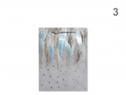 CQ07462 Ajándéktasak leveles közép 18x8,5x24cm 4f