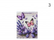 CQ07487 Ajándéktasak levendulás pillangós közép 18x8,5x24cm 4f