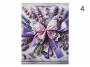 CQ07489 Ajándéktasak levendulás pillangós óriás 31x12x40cm 4f