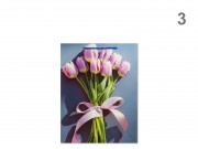 CQ07490 Ajándéktasak virágcsokor közép 18x8,5x24cm 4f