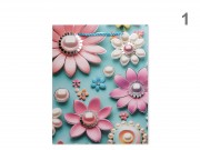 CQ07497 Ajándéktasak virágos nagy 26x10x32cm 4f