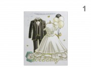 CQ07531 Ajándéktasak Wedding arany glitteres nagy 26x10x32cm 4f