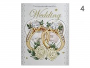 CQ07532 Ajándéktasak Wedding arany glitteres óriás 31x12x40cm 4f