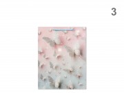 CQ07556 Ajándéktasak pillangós glitteres közép 18x8,5x24cm 4f