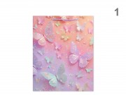 CQ07557 Ajándéktasak pillangós glitteres nagy 26x10x32cm 4f