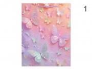 CQ07558 Ajándéktasak pillangós glitteres óriás 31x12x40cm 4f