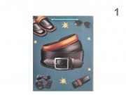 CQ07572 Ajándéktasak férfias nagy 26x10x32cm 4f