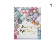 CQ07601 Ajándéktasak Happy Birthday lufis nagy 26x10x32cm 4f