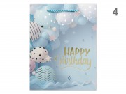 CQ07602 Ajándéktasak Happy Birthday lufis óriás 31x12x40cm 4f