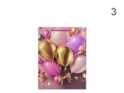 CQ07603 Ajándéktasak 3D lufis közép 18x8,5x24cm 4f