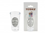 CQ07640 Pálinkás pohár fémcimkés Boldog Születésnapot