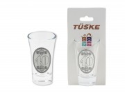 CQ07644 Pálinkás pohár fémcimkés 40