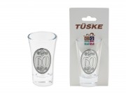 CQ07646 Pálinkás pohár fémcimkés 60