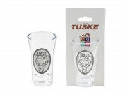 CQ07652 Pálinkás pohár fémcimkés Legjobb Vadász