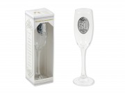 CQ07656 Pezsgős pohár fémcimkés 30 évszámos