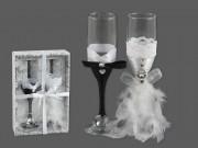 CQ07737 Esküvői pezsgőspohár szett