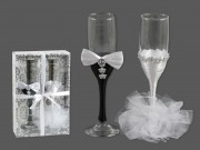 CQ07738 Esküvői pezsgőspohár szett