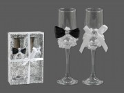 CQ07739 Esküvői pezsgőspohár szett